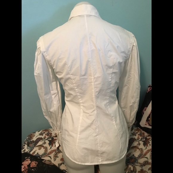 Roberto Cavalli White Button Down Long Sleeve collar Shirt size XS - Picture 2 of 10